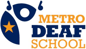 Metro Deaf School logo with star design.